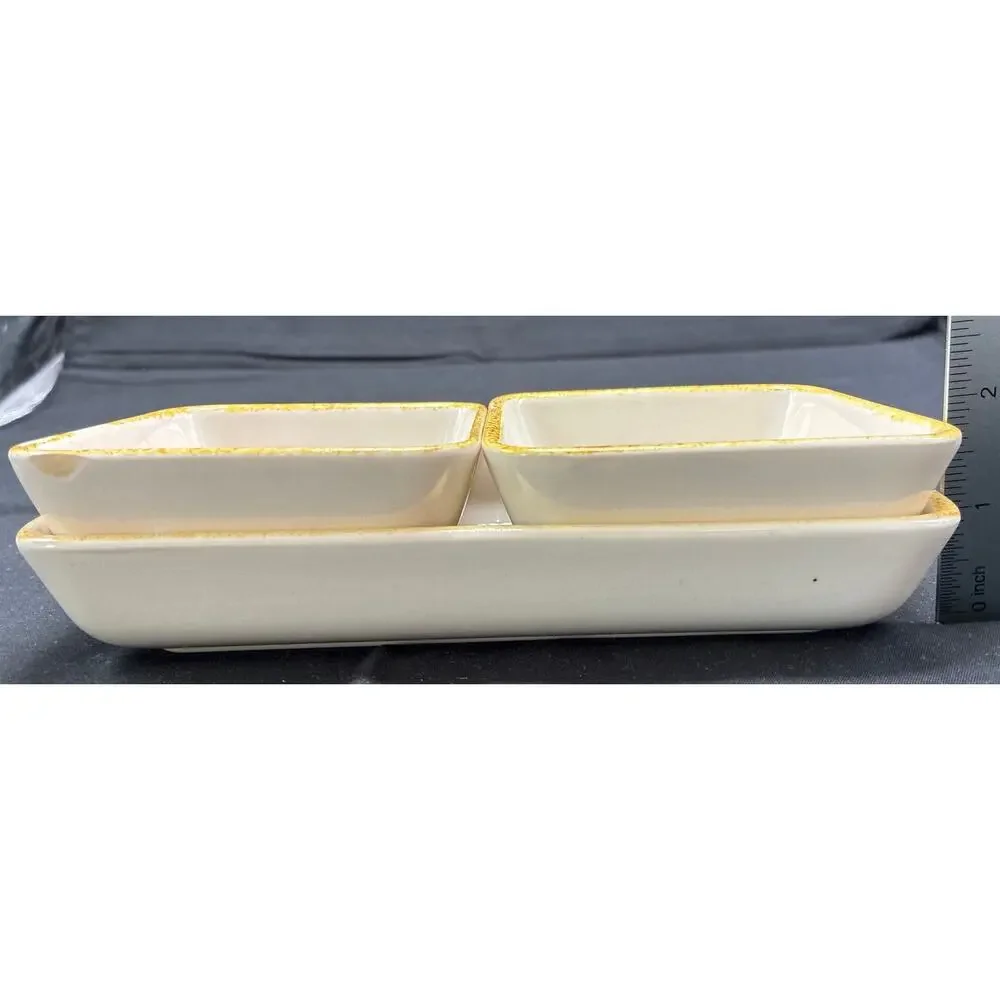 Wachtersbach West Germany MCM Relish Tray 3 Pc Vegetable Serving Set Vintage